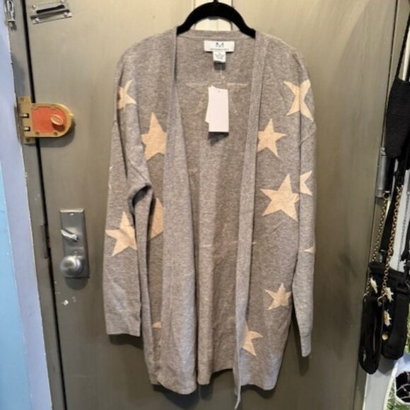 Magaschino 100% cashmere open front Star cardigan Sweater - Picture 4 of 16
